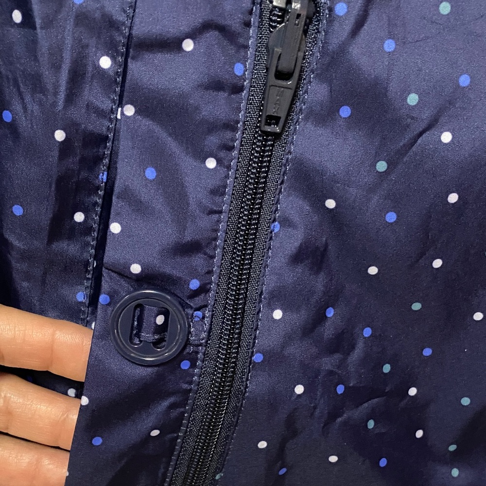 Navy Polka Dot Utility Jacket